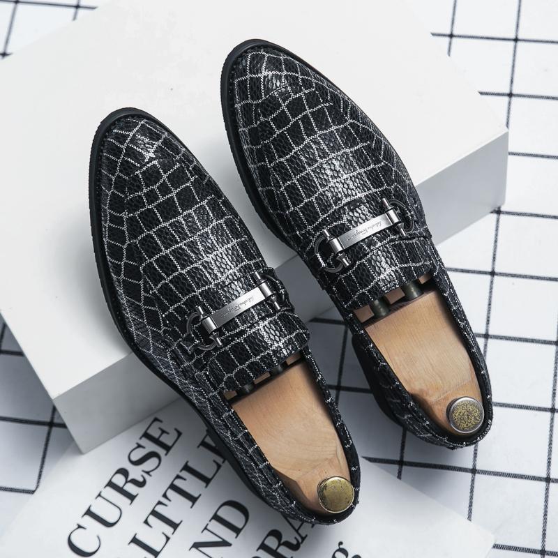 High End Banquet Men's Formal Shoes Pointed Loafers Men's Genuine Leather Shoes Groom's Wedding Shoes Non Slip Free Delivery
