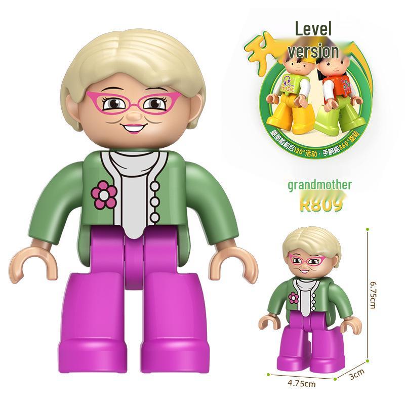 Compatible Large-Particle Building Block Minifigure Educational Toys for Early Childhood