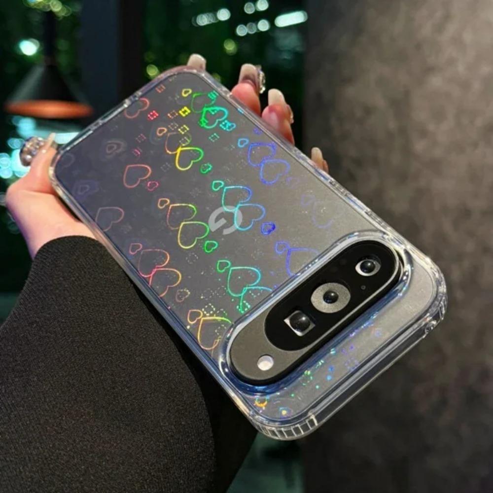 Различные стили Лазерные Чехлы для Телефона с Градиентом Цвета для Google Pixel 10 9 Pro XL 9 8 A Pro Беспроводная Зарядка Ударопрочный Защитный Чехол