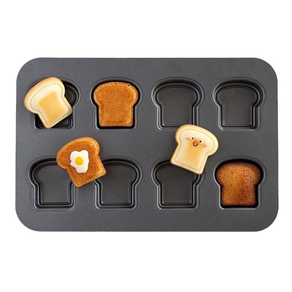 6/8 Cavity Madeleine Cake Baking Pan Carbon Steel Japanese Style Bread Baking Mold Thickened Nonstick Dessert Baking Tray