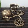 Zinc Zinc Alloy Lotus Hand Stove Retro Copper Brass Incense Holder Incense Burner  Indoor