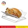 Stainless Steel Foldable Adjustable Chicken Rack for Oven Baking and Grilling
