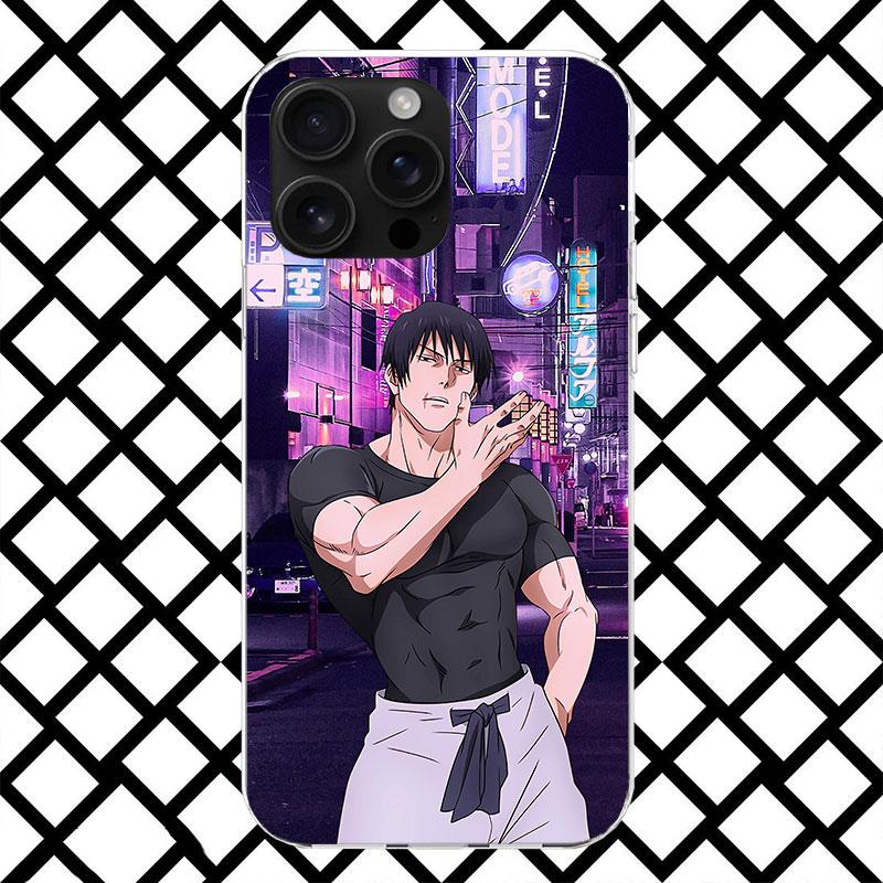 Kaisen J-Jujutsu Фушигуро Тодзи Чехол для телефона для iPhone 17 Air 16 16E 15 14 Plus 13 Mini 12 11 Pro Max 7 8 + SE 2020 Мягкий чехол Fu