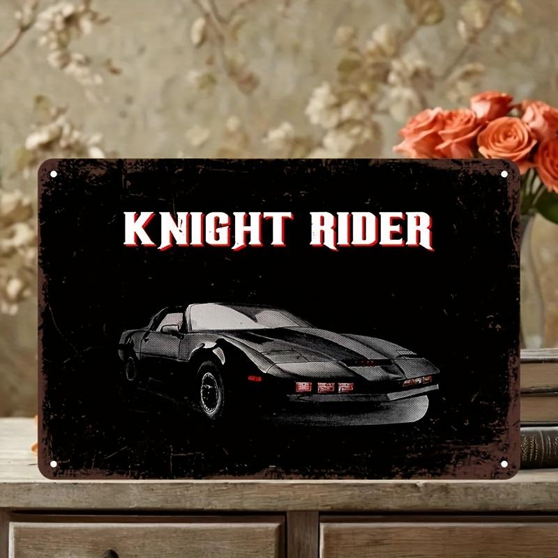 Knight Rider VintageInspired Aluminum Metal Sign Classic Car Themed Wall Art for Home Bedroom Garage Man Cave Decor