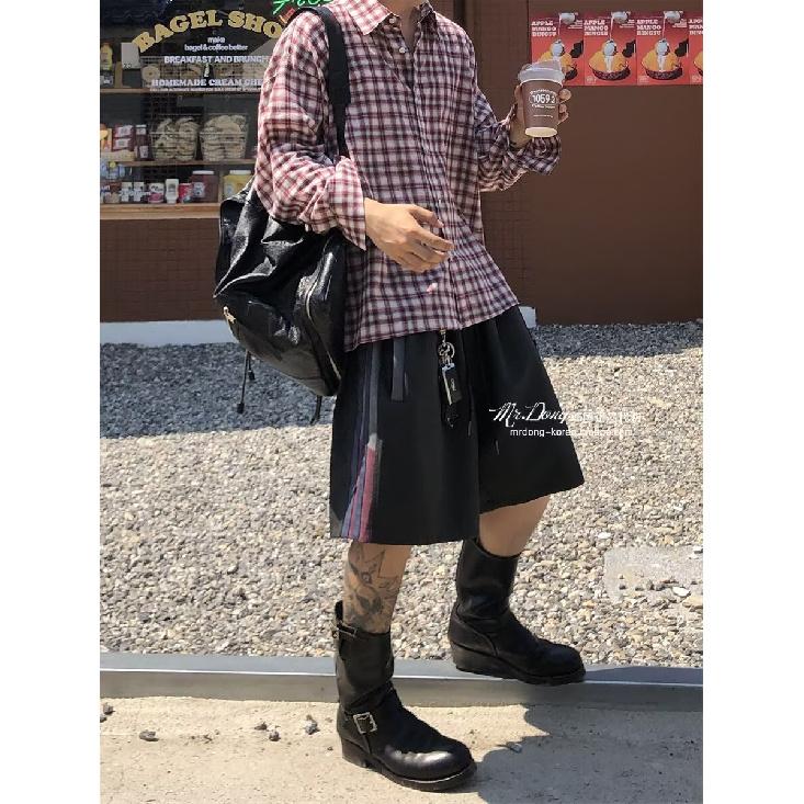 Мужская рубашка Maillard Wear в американском стиле в клетку, тонкое пальто для мальчиков, модная рубашка в корейском стиле