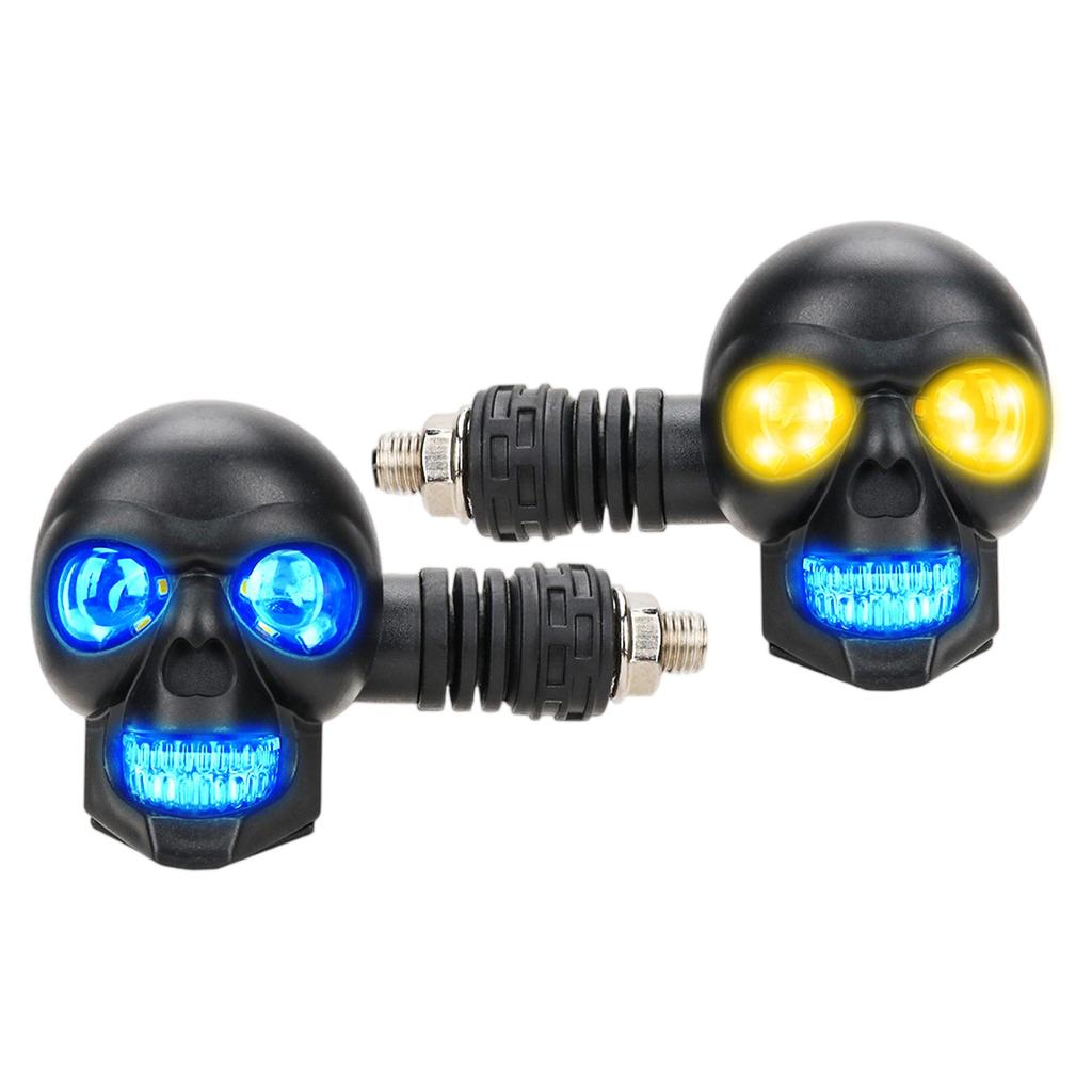 12V Черепа Мотоциклетные Поворотники LED Модифицированные Фары Мотоциклетные Вспомогательные Фонари Фонари для Обслуживания