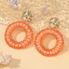 INKDEW Big Water Drop Shape Drop Earrings For Women Colorful Beads Handmade Threading Crystal Long Earrings Jewelry Gift EA144