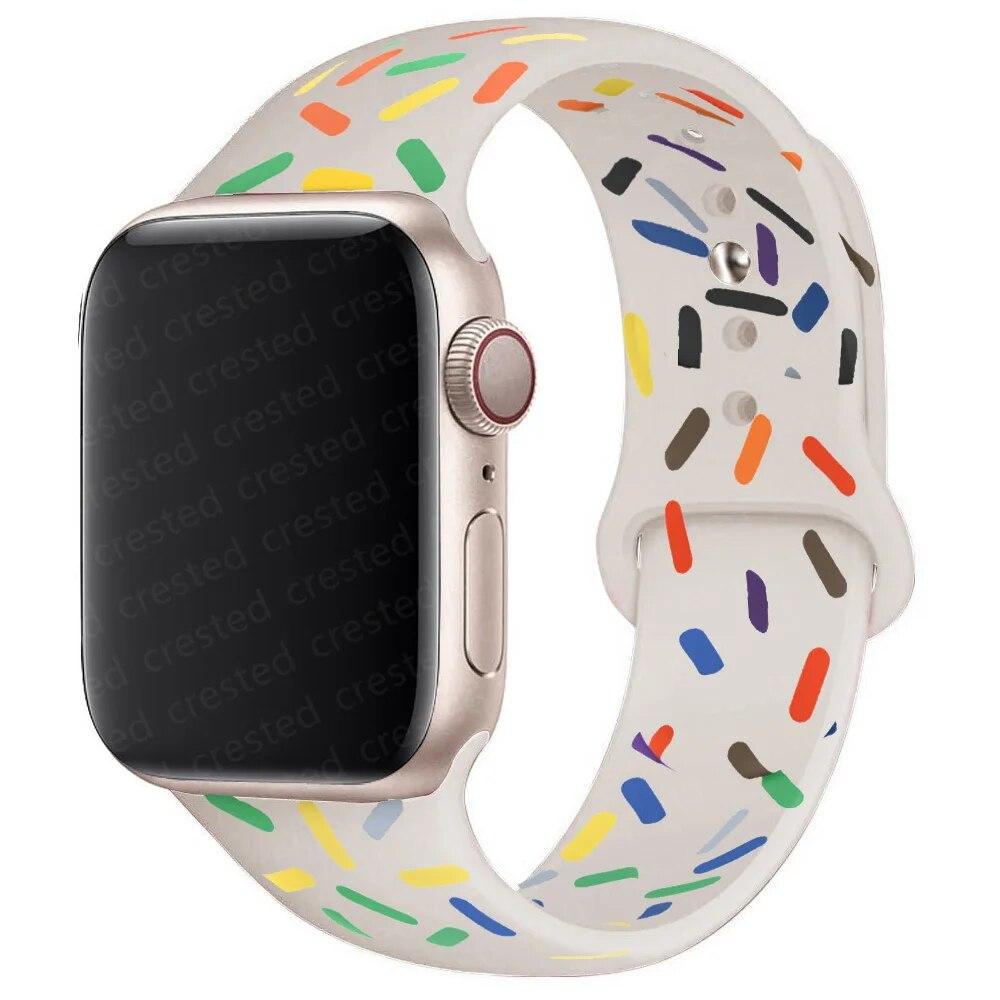 Силиконовый ремешок для Apple Watch Ultra2 Ремешок 49мм 45мм 44мм 46мм 42мм Unity correa Браслет iWatch серия 11 10 9 8 7 6 SE 3 40мм