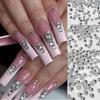1440PCS Multi-size Crystal Nail Rhinestones Flat Bottom Clear Jewel Gems DIY Nail Art Decorations Strass Stones