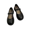 Retro Small Leather Shoes 2024 Spring New Casual Style Design Sense Versatile Non-slip British Velcro Single Shoes Women