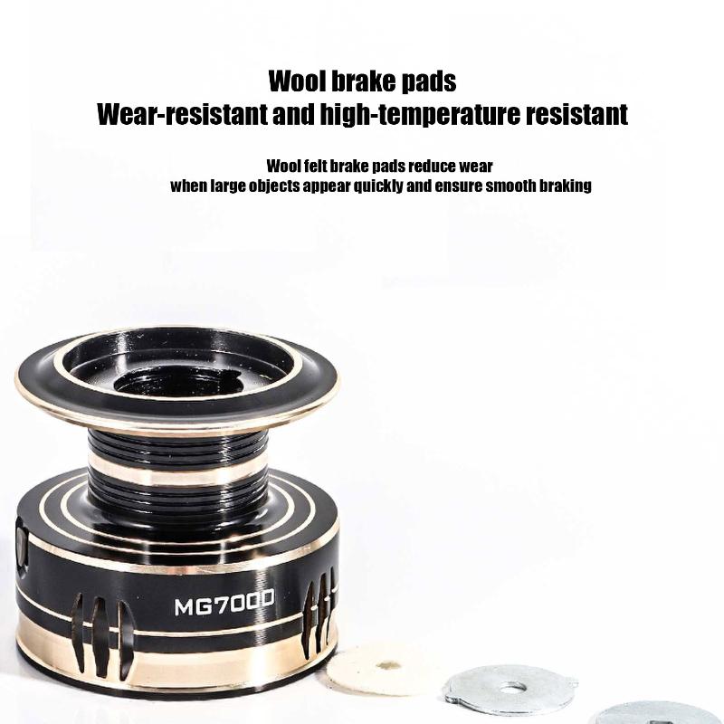 Спиннинговая катушка Mavllos MG Скорость 5.2:1 Плавный Дальний Заброс Сверхпрочный для Крупной Рыбы Металлический Корпус с ЧПУ Двойные Подшипники Рыболовная Катушка