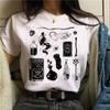 Tshirts Short Sleeve Harajuku Graphic Top Shirts Street Costume Women Cartoon Witch Magic Tshirt Halloween Print