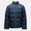 Plain Puffer Jacket with Colored Stripe Navy Cesar Stand-up Collar Men ROSSIGNOL