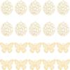 40Pcs 2 Styles 201 Stainless Steel Filigree Pendants Etched Metal Embellishments Butterfly Real 18K Gold Plated 22.5x20.5x0.4mm Hole: 1.5mm