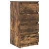 VidaXL Buffet chêne fumé 37,5x35x76 cm bois d'ingénierie, meuble de rangement, meuble de rangement de cuisine, meuble de 861755