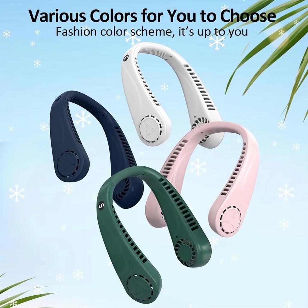 2026 New High Speeds Fan Mini Personal Cooler Fans Outdoor Portable Hand-free Bladeless Mini Neck Fan