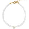 ENOUGHLIP Crystal Charm Pearl Bracelet