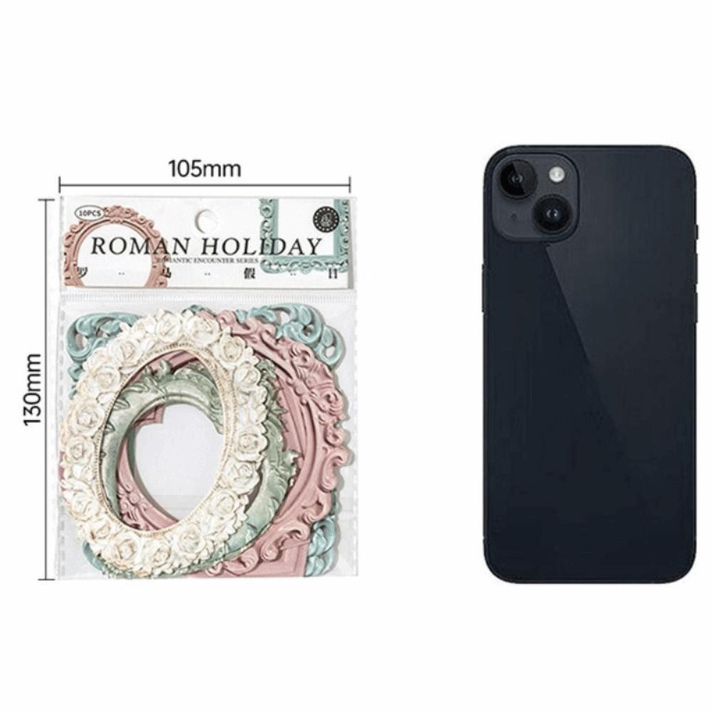 A Set Relievo Vintage Hollow Embossed Materials Frame Scrapbook Decoration Paper DIY Crafts