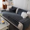 Rabbit Plush Cushion Solid Color Plush Sofa Cushion New Style Thickened Massage Non-slip Imitation Rabbit Fur Sofa Cushion