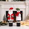 New Flannel Christmas Table Decoration Old Man Snowman Red Wine Set Home Restaurant Holiday Arrangement Wine Bottle Set