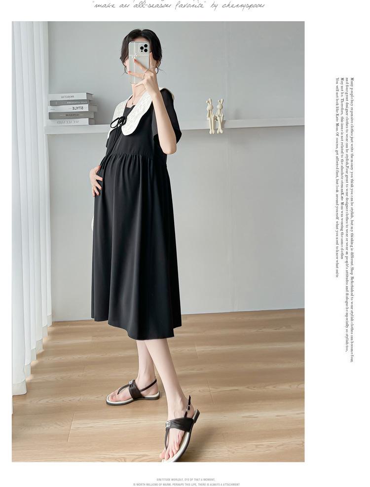 Трендовое свободное летнее платье для беременных 2024 года для стильных мам