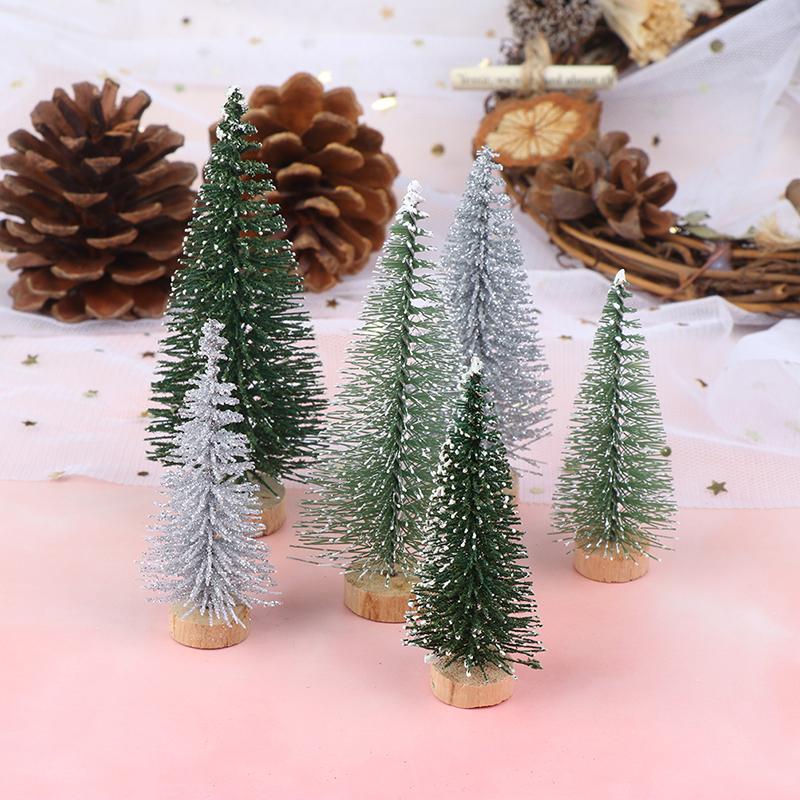 3Pcs/Set Christmas Tree New Year Mini Little Pine Tree Christmas Desk Decoration