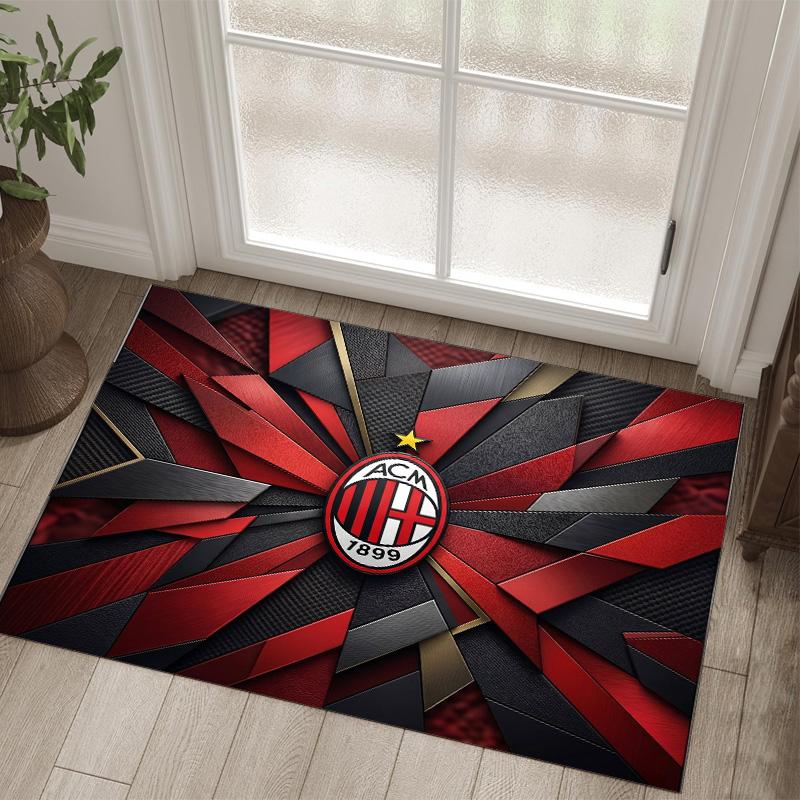 Дизайн AC Milan Кристальный Велюровый Ковер Уютный Не?Нескользящий ковер с принтом для спальни, гостиной, прихожей