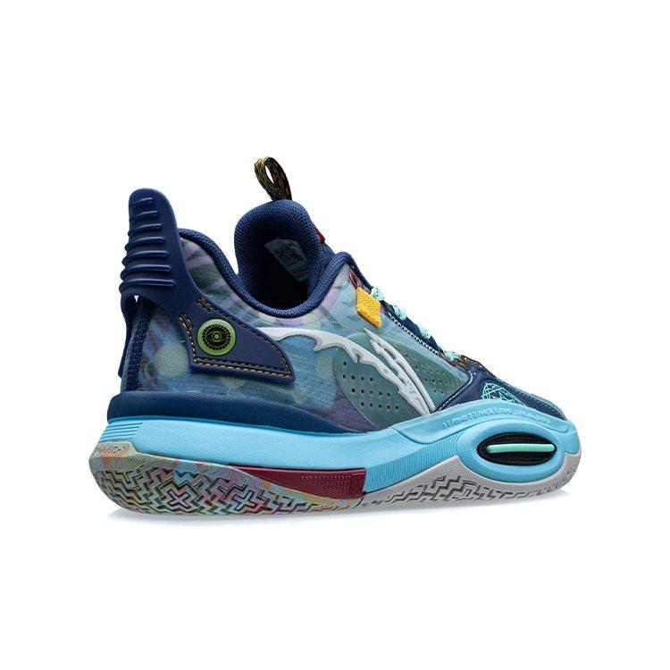 Li Ning All City 10 Нескользящие Амортизирующие Износостойкие Низкие Баскетбольные Кроссовки Темно-синие Подростковые ABPS059-2