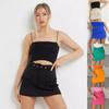 New Ladies High Waisted Cargo Skort Summer Short Belted and Pockets Viral Skirt