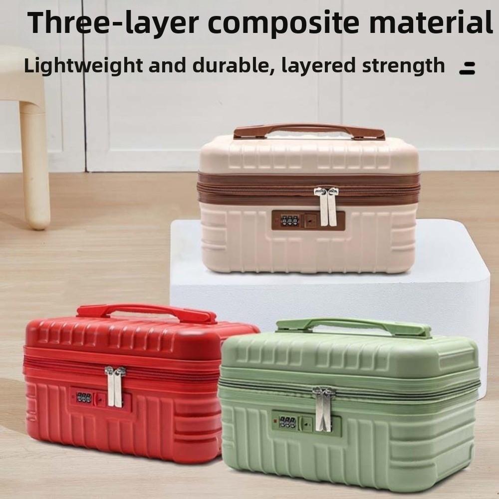 Large Capacity Cosmetic Case Fourteen Inch Makeup Box Travel Organizer Handheld Luggage  Men Women