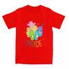 Rainbow Pride And Doodles Men Women's T Shirts Vintage Tees Short Sleeve Crewneck T-Shirt Cotton Plus Size Tops