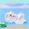 Cute Resin Swan Figurines For Diy Landscaping Creative Desk Accessories