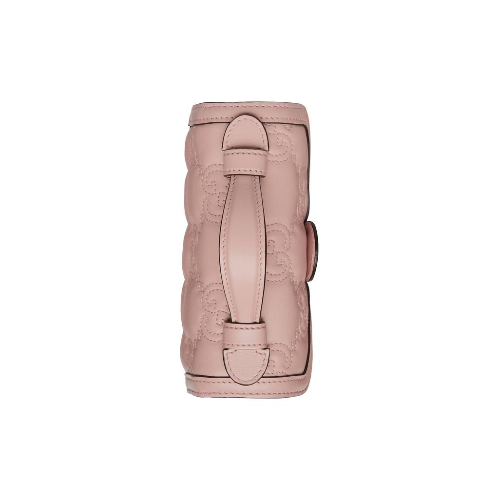 GUCCI GG Matelasse Leather Lock Handle Bag Shoulder Bag, Crossbody Bag Small Women's Pink 724499-UM8HG-5941