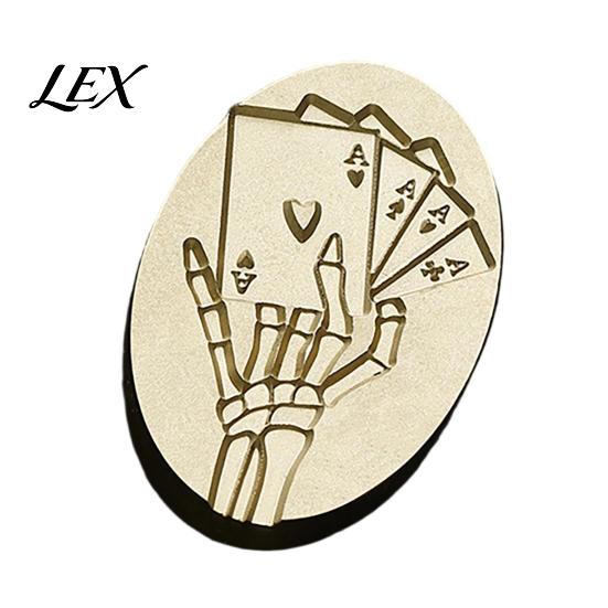 Wax Seal Stamp Head Gothic Head, Retro Skull And Bat Pattern Handmade Gift Decoration Sealing Stamp, Punk Style Brass for Letter