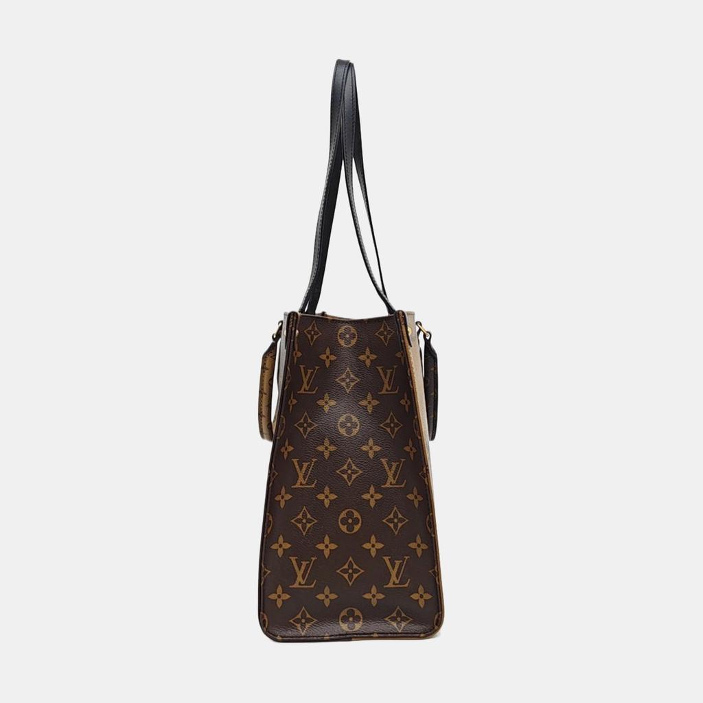 [Pre-Owned] Louis Vuitton Onthego MM 'Brown Giant Monogram/Brown Monogram Reverse Canvas' - Very Good #1NT9LBC