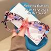 New Fashionable Leopard-Print Anti-blue Light Reading Glasses Men's and Women's Oversized Cat-Eye HD Presbyopia Glasses