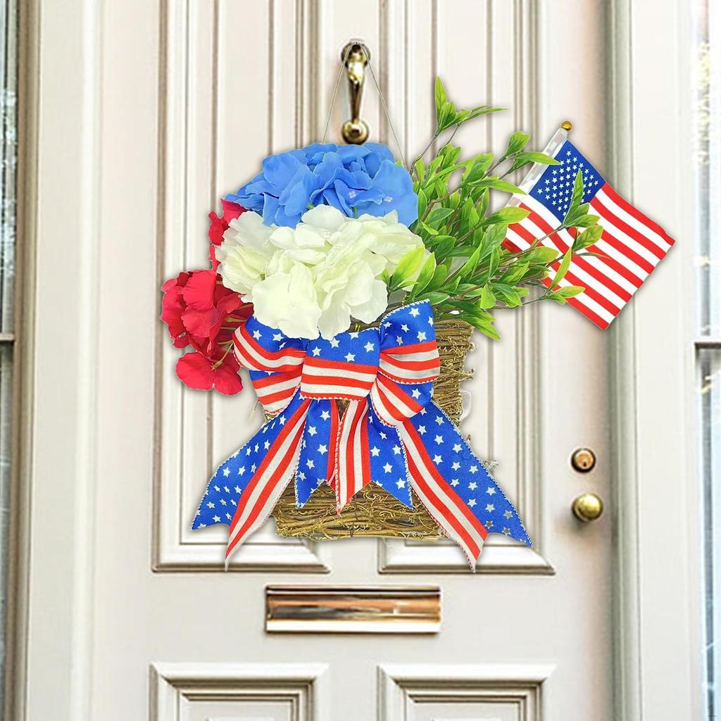 4TH of July Independence Day Wreath for Front Door Patriotic American