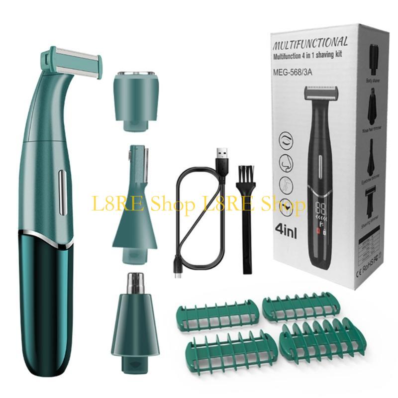 L8RE 4 в 1 Женский Электрический Эпилятор Для Бровей Носа Леди Триммер Удаление Волос Лицо Тело Женский Бритва Депилятор
