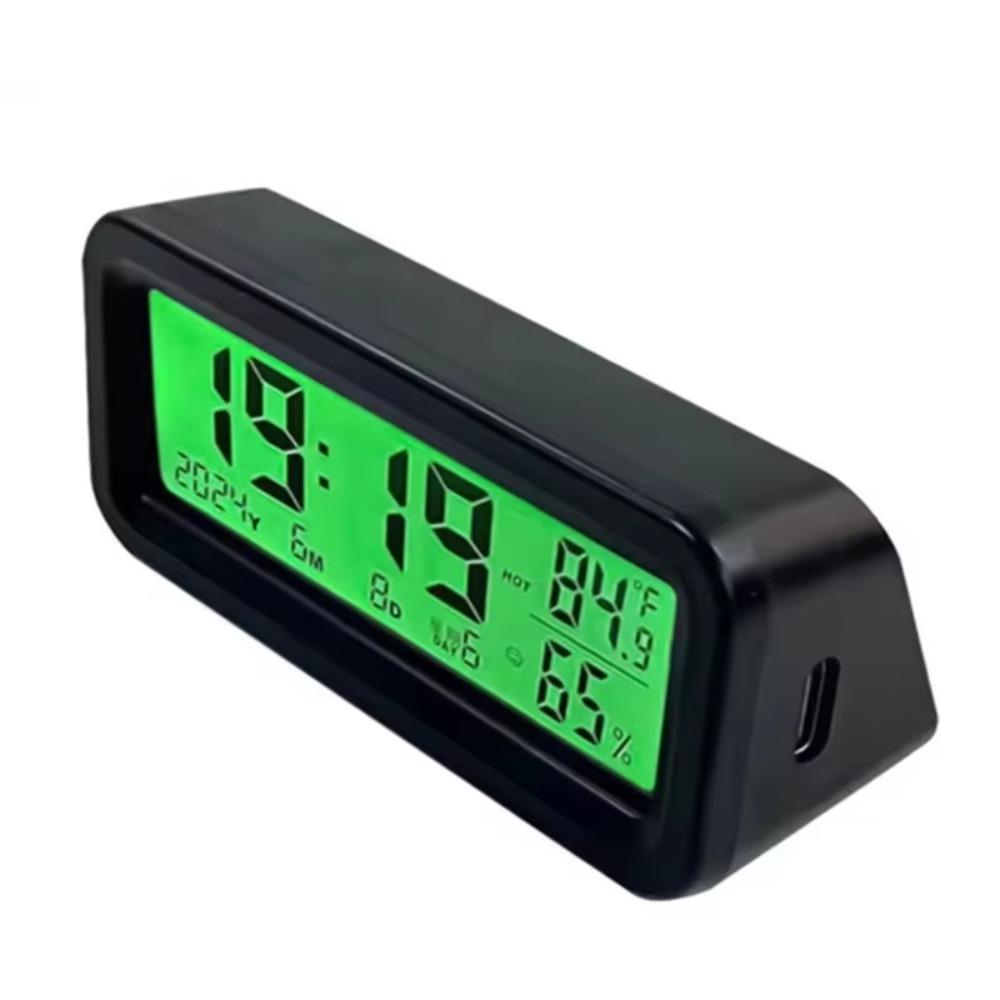 Digital Display Solar Power Digital Car Clock Backlight LCD Digital Solar Car Clock Home Use