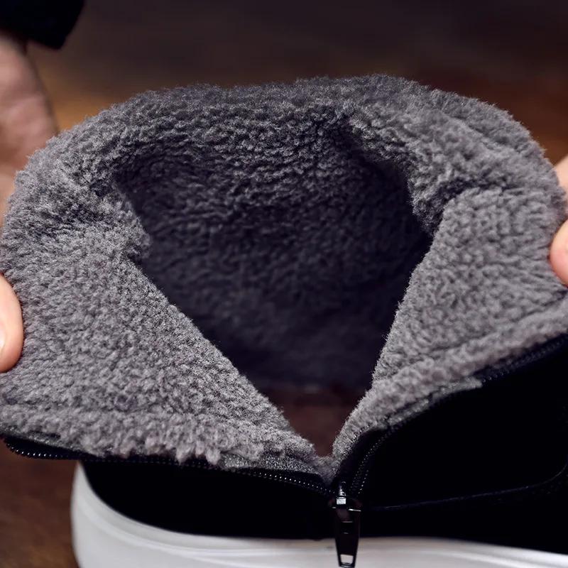 Fashion Men Boots 2024 Winter Thick Warm Casual Shoes for Men High Quality Snow Boots High-top Vulcanized Shoes with Fur Cotton Shoes