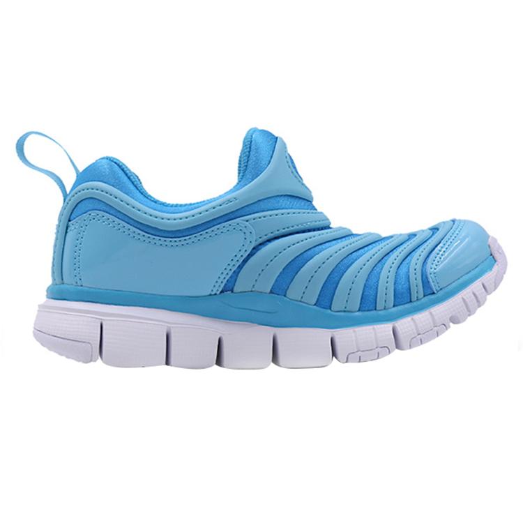 Nike Dynamo Free Caterpillar Нескользящая Амортизация Детская Повседневная Обувь Небесно-Голубой Дети Возраст 3 7 Лет 343738-417