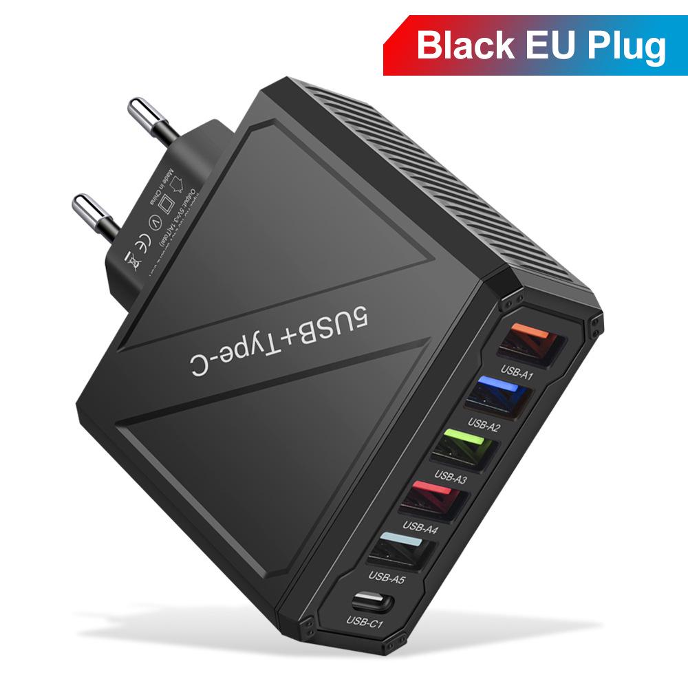 3.1A 5-портовое USB-зарядное устройство для мобильного телефона с вилками EU, US, UK, KR