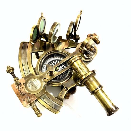 Секстант J. Скотт Лондон с компасом из твердой древесины, астролябией, морским секстантом, корабельными инструментами, секстантом