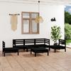 Day and Night - Day and Night Garden Furniture Set 6 Pieces Black Solid Pine Wood