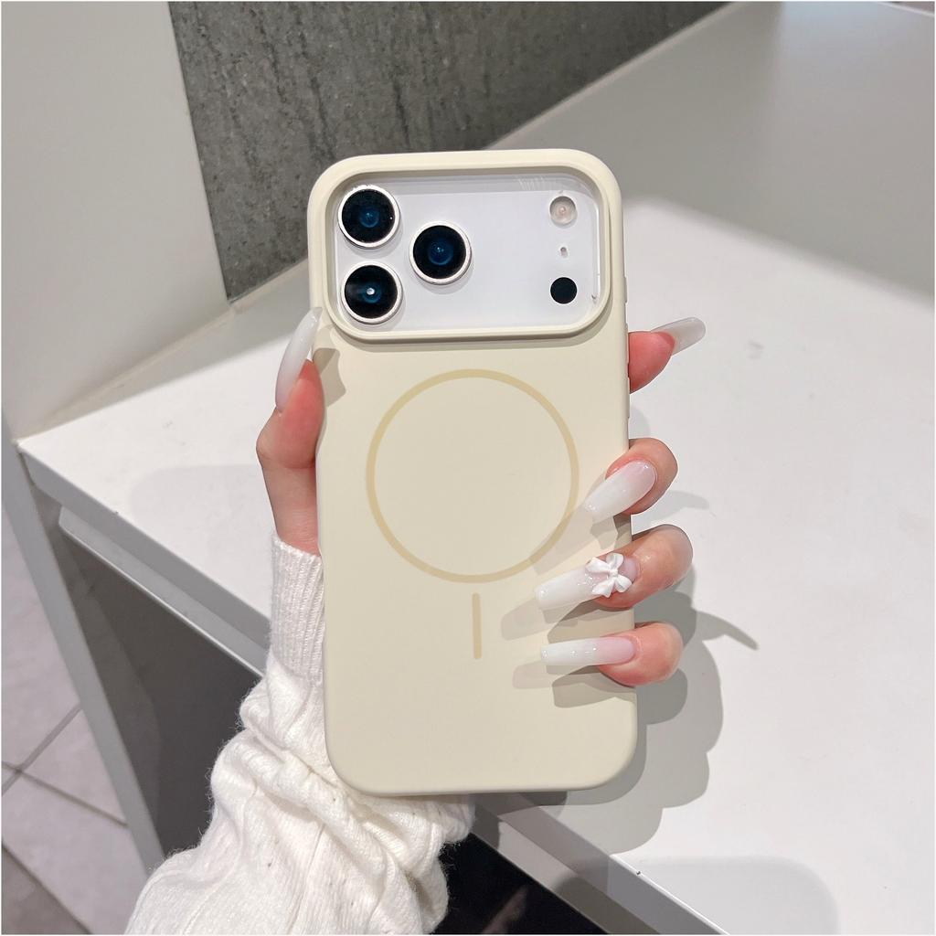 Магнитный тонкий чехол из жидкого силикона для Apple iPhone 13 14 15 16 17 Pro Max Plus Air с поддержкой Magsafe, защитная мягкая крышка