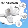 Led Lamp E27 Ac 220V 110V 28W Fan Blade Foldable Led Bulb Deformation For Home Ceiling Panel Warehouse Garage White Spotlight