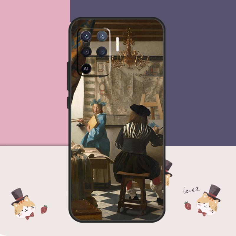 Кейс Johannes Vermeer для Oppo A38 A58 A78 A98 A54 A74 A94 A18 A57 A17 A77 A80 A60 A40 A96 A76 A16 A15 A5 Pro