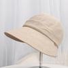 New simple spring and summer bucket hat can tie ponytail sun hat outdoor casual versatile sunshade sun protection cap