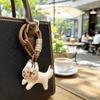 Kawaii Squirrel Doll Keychain Weave Rope Lanyard Car Keyring Bag Hanging Charm Hanging Charm