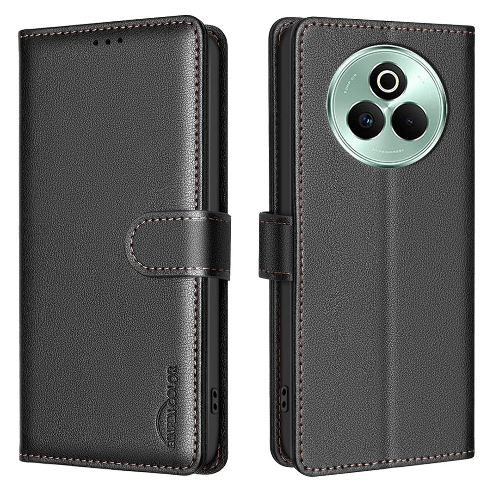 BINFEN COLOR BF32 Кожаный чехол-кошелек с RFID-блокировкой для телефона Realme P3 Pro 5G